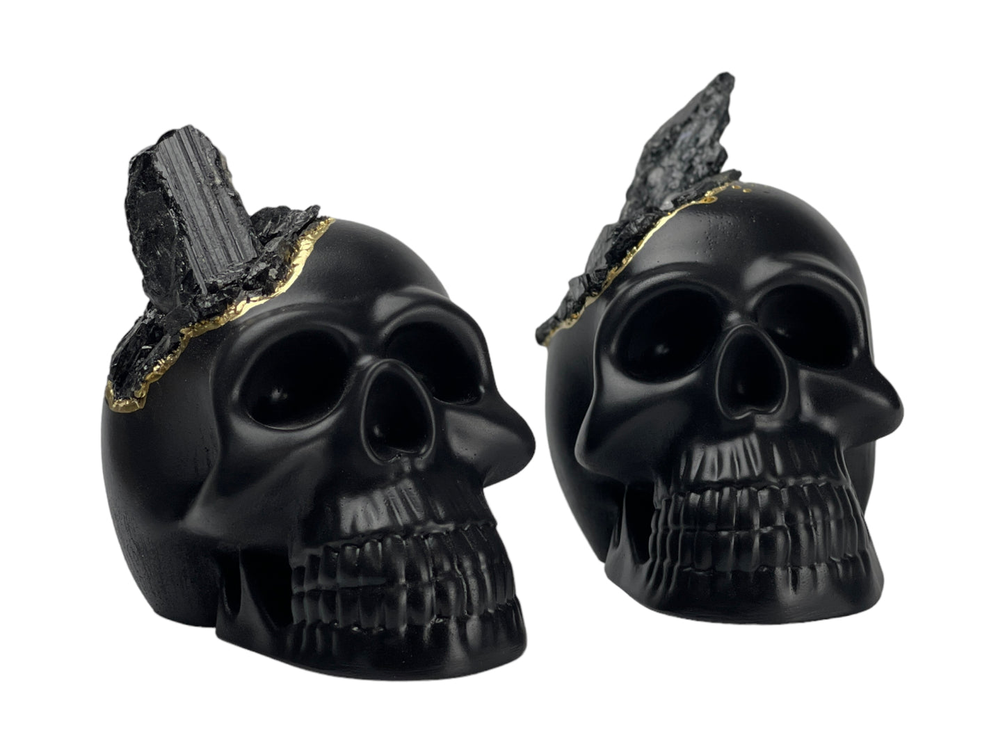 Black Tourmaline Skull Head (black)