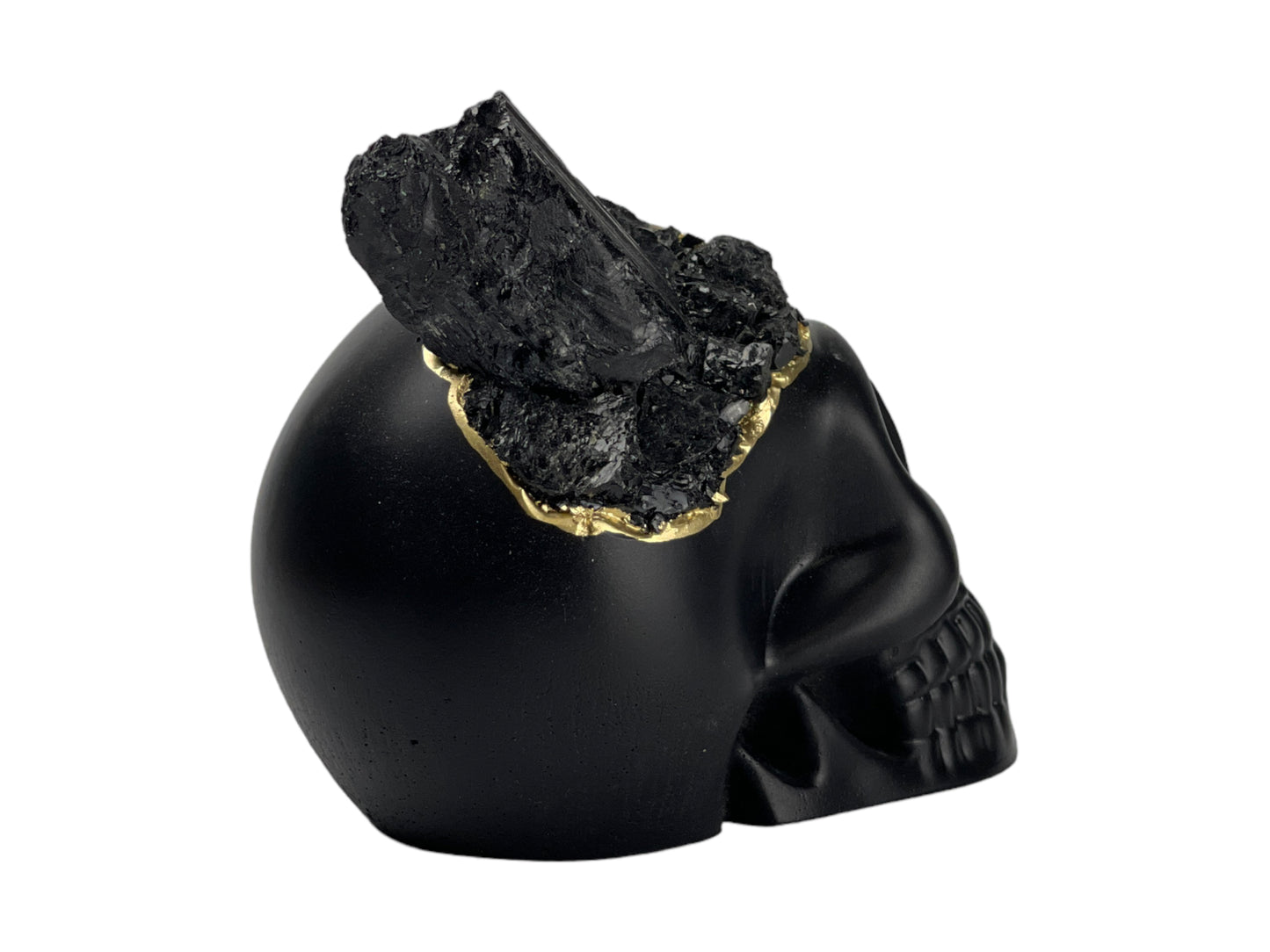 Black Tourmaline Skull Head (black)