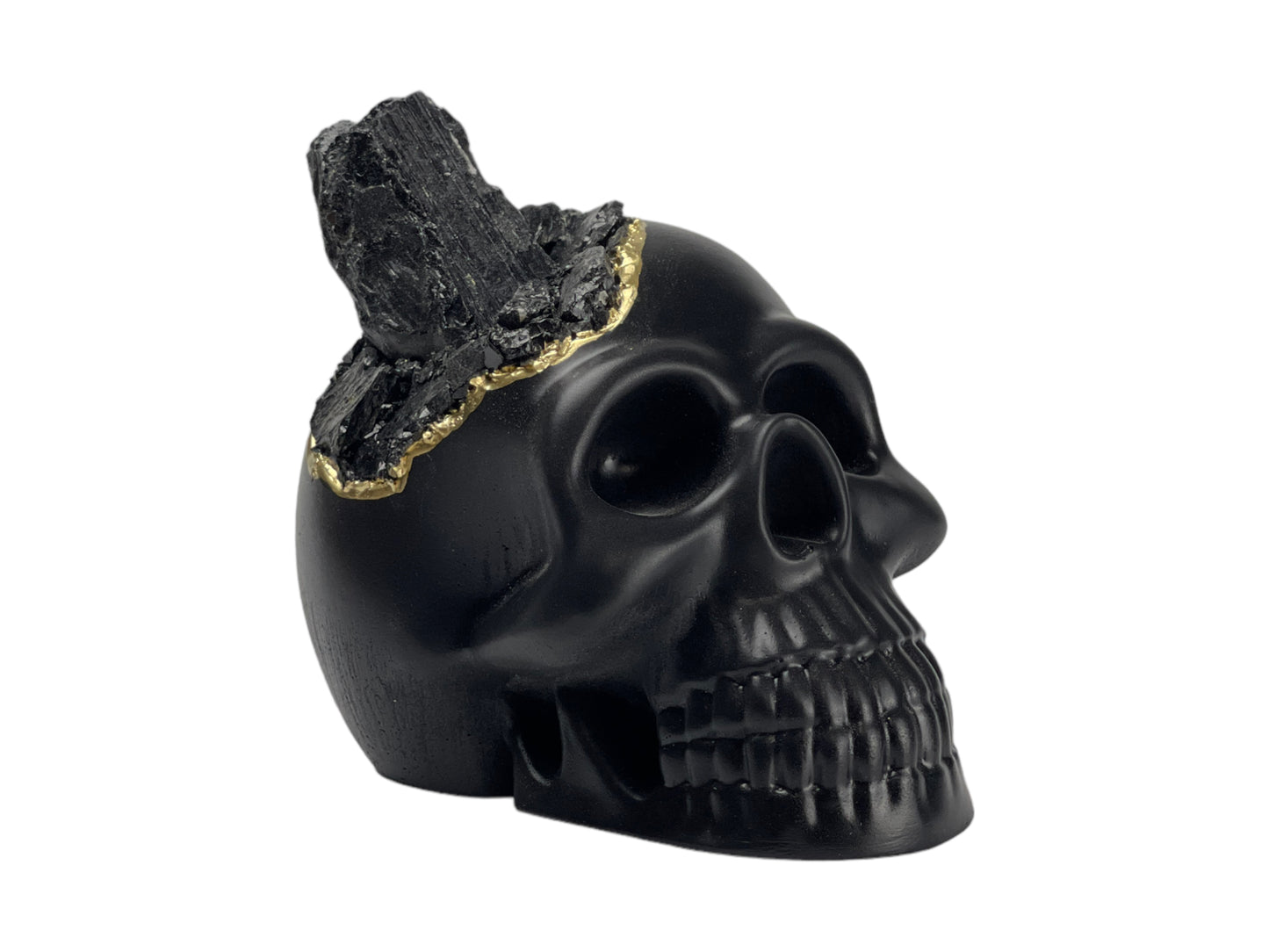 Black Tourmaline Skull Head (black)