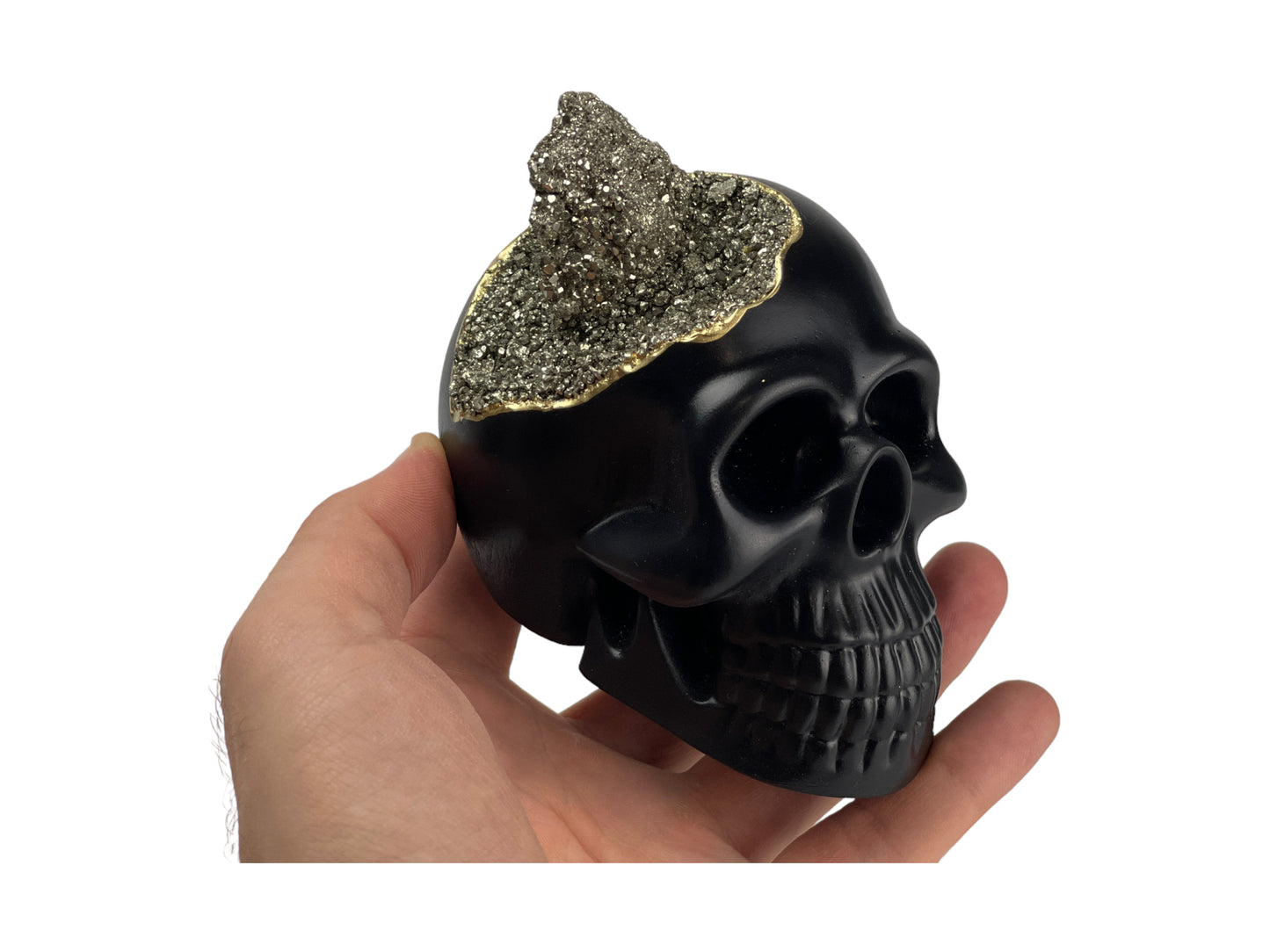 Pyrite Skull Head (black)