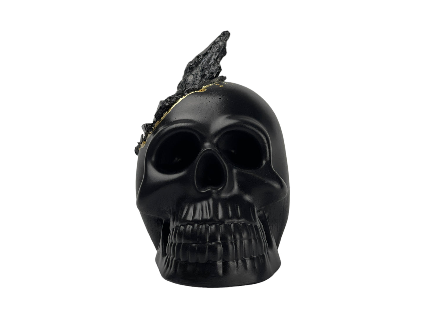 Black Tourmaline Skull Head (black)