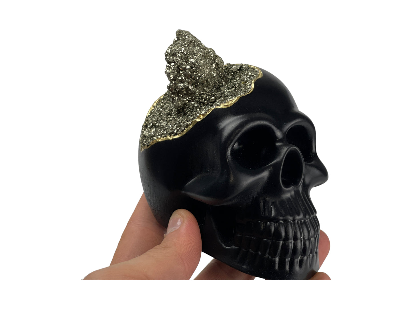 Pyrite Skull Head (black)