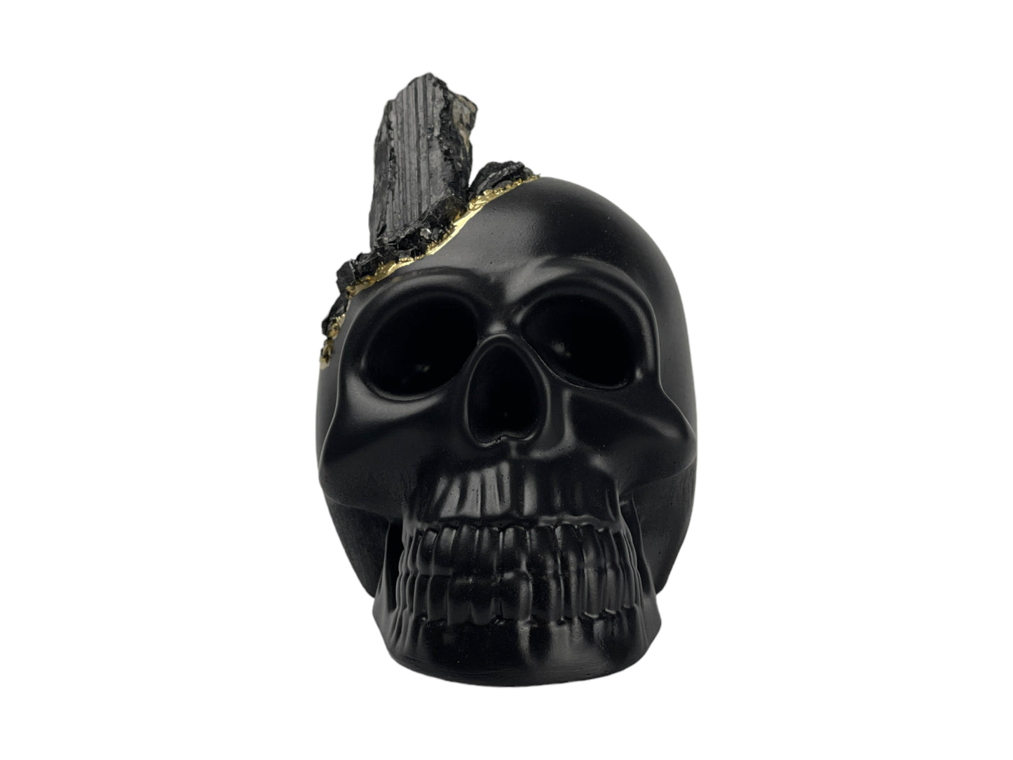 Black Tourmaline Skull Head (black)