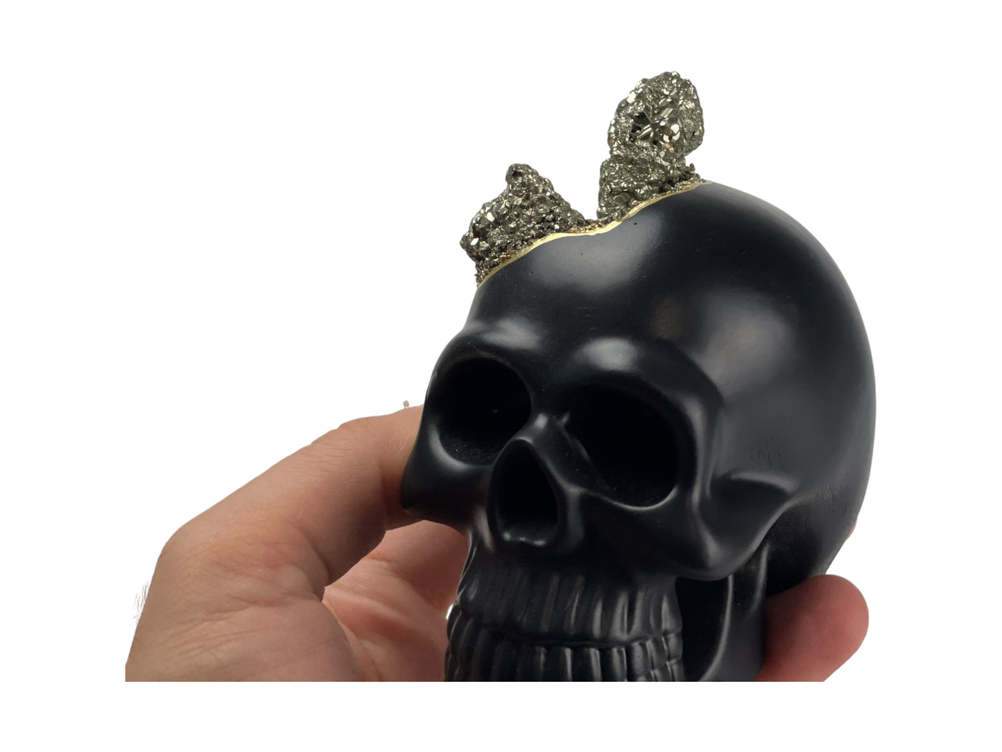 Pyrite Skull Head (black)