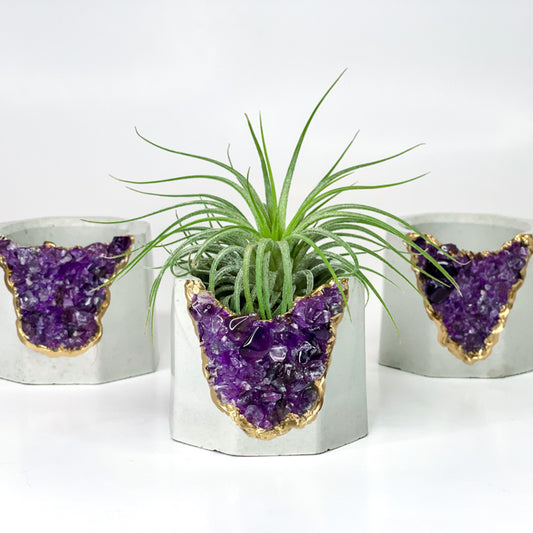 AMETHYST CANDLE HOLDER