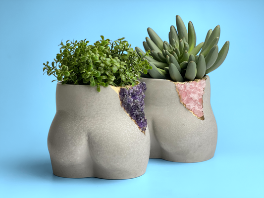 Rose Quartz Butt Planter
