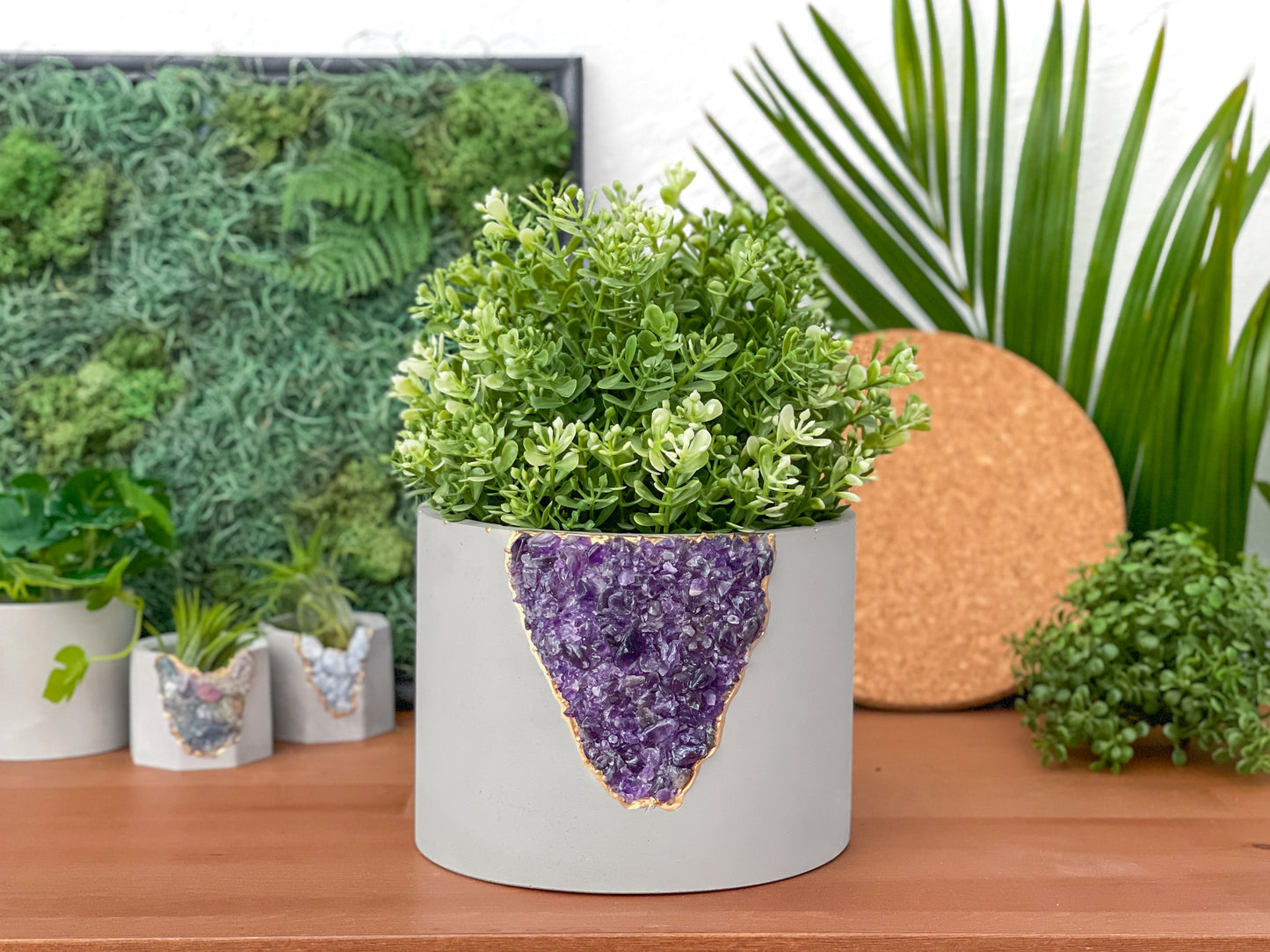 6 inch PLANTER AMETHYST