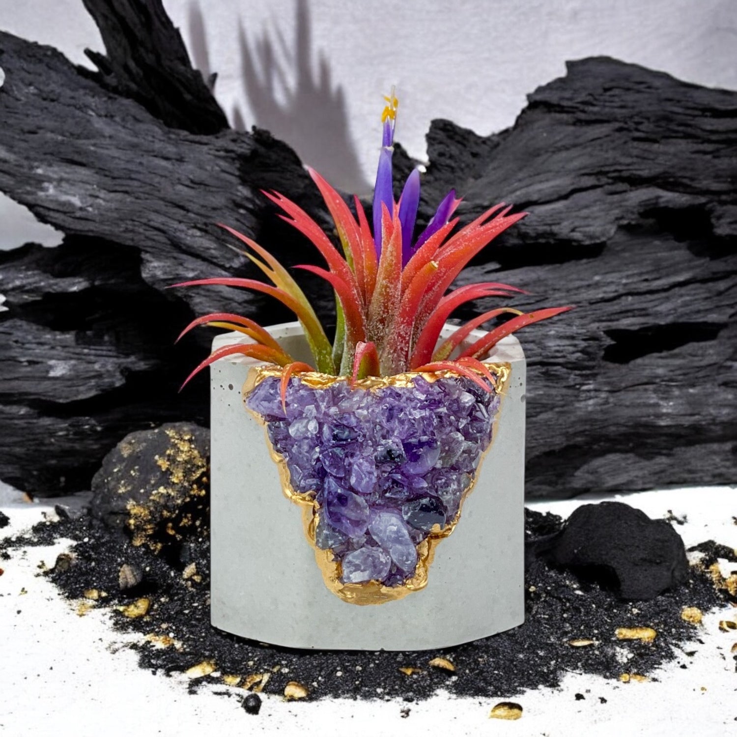 amethyst plant pot AMETHYST GEODE PLANTER