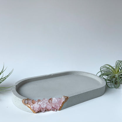 ROSE QUARTZ VANITY TRAY