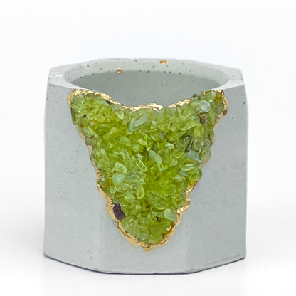 GREEN PERIDOT GEODE PLANTER