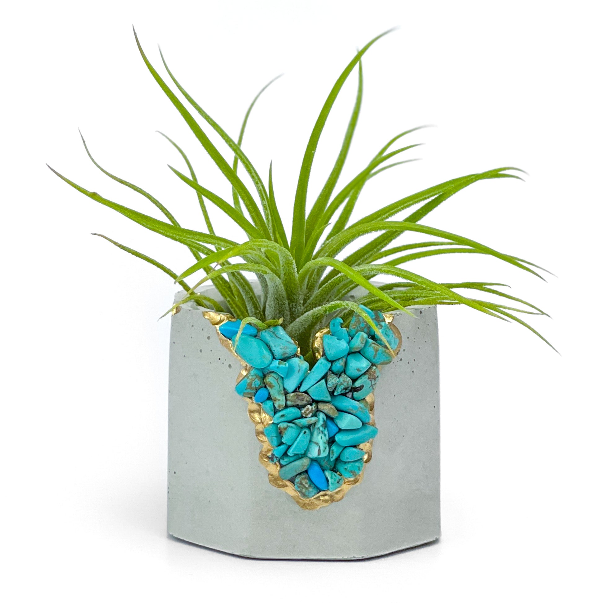 turquoise succulent planter TURQUOISE GEODE PLANTER (synthetic) 6982221856918