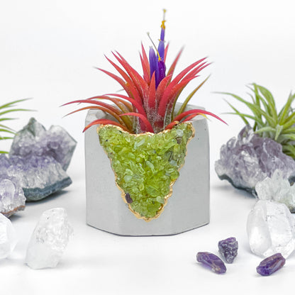 GREEN PERIDOT GEODE PLANTER