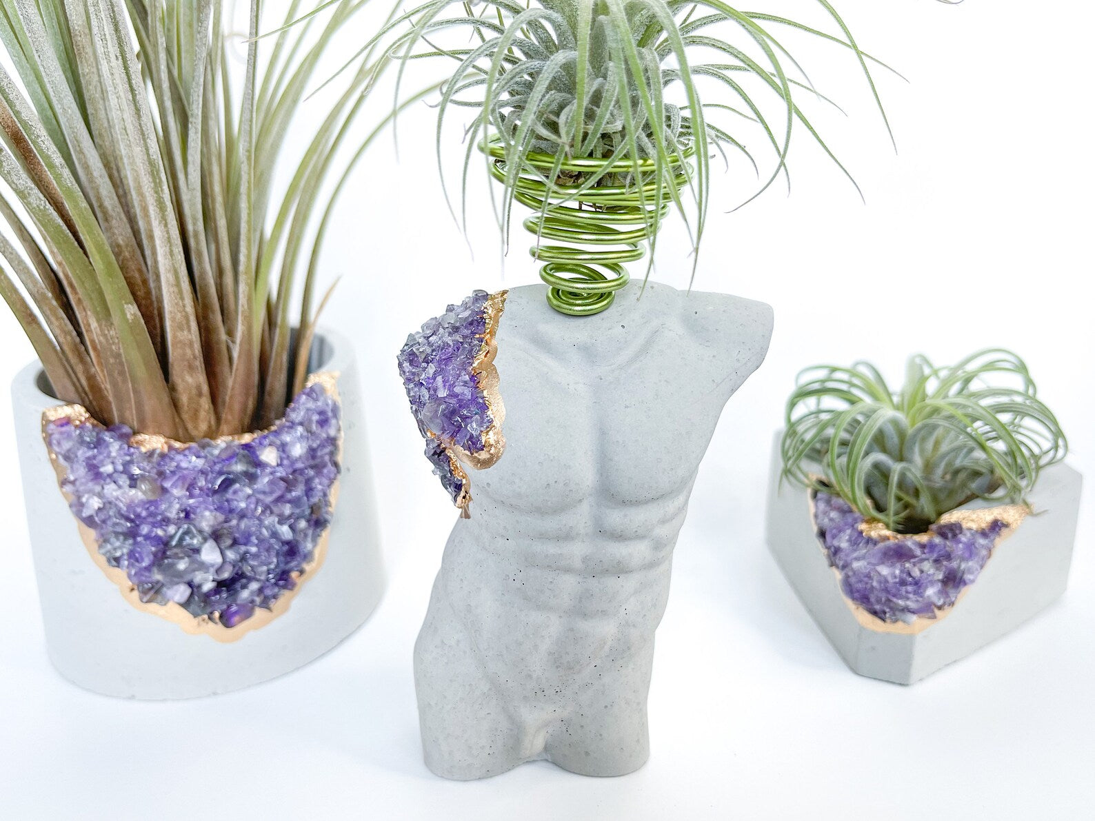 geode air plant holder MALE BODY AIR PLANT HOLDER 7650119057558