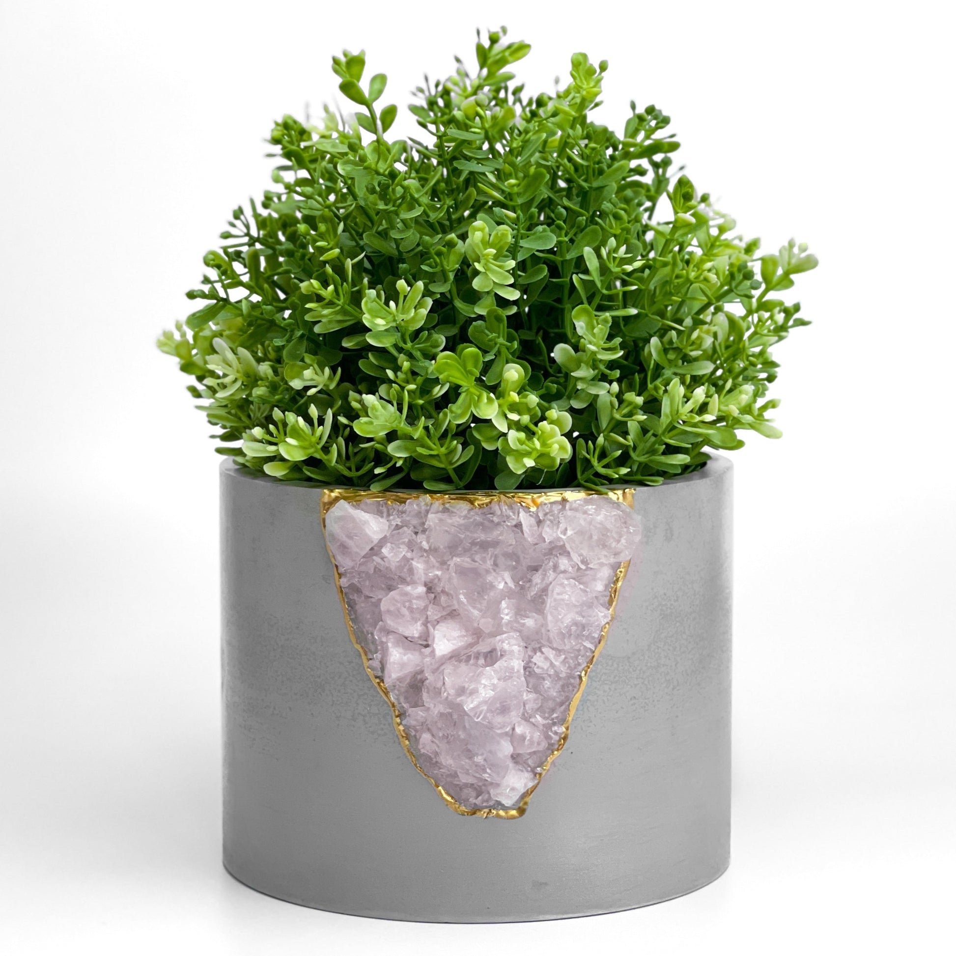 crystal plant pot 6 inch ROSE QUARTZ PLANTER 7627562352790